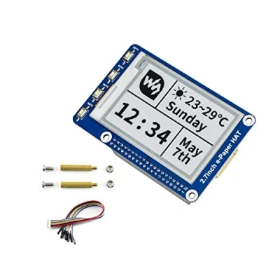 Imagen de waveshare 2.7inch E Paper Display Module 264x176 Resolution 3.3V/5V Two Color Ink epaper Screen Hat for Raspberry Pi/Jetson Nano/Arduino/Nucleo Support Partial Refresh,SPI Interface