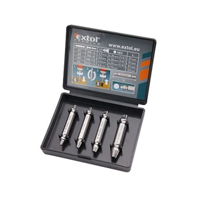 Imagen de EXTOL PREMIUM 8801842 Juego de extractores tornillos rotos (4 piezas)