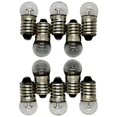 Imagen de LED Mafia 12V 3W DC 2X 10x 100x E10 0.3A Blanco Cálido Bombillas Bombilla Rosca de Tornillo (10)