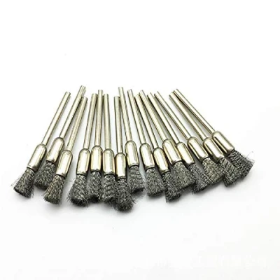 Imagen de Juego de 15 cepillos acero para herramientas rotatorias Dremel, 3 tipos, plata