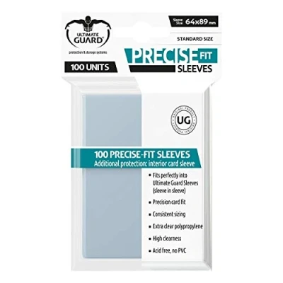 Imagen de Ultimate Guard Fundas Precise Fit Sleeves tamaño Prefect 64x89mm Juegos de Cartas, Multicolor (10050)