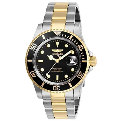 Imagen de Invicta Pro Diver Reloj de cuarzo para hombre acero inoxidable, Dos Tonos / Negro, 40 mm