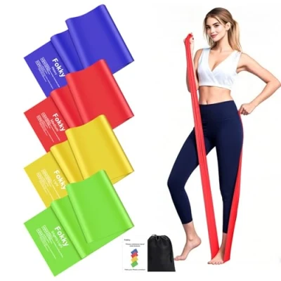 Imagen de Fokky 2M Gomas Elasticas Musculacion [Set of 4], Bandas Musculacion, Cintas con 4 Niveles, Adecuado para Yoga, Pilates, Piernas, Glúteos, Brazos
