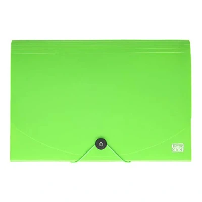 Imagen de TTO Carpeta clasificadora (12 compartimentos, cierre con goma, PP, A4), color verde