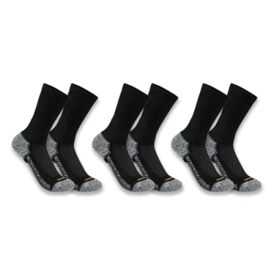 Imagen de Carhartt Force 3 pares de calcetines caña media, tejido grosor medio Para Hombre, Negro, L
