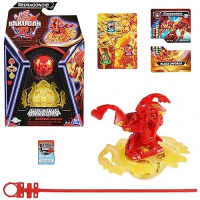 Imagen de Bakugan, Special Attack Dragonoid, figura de acción coleccionable, personalizable y giratoria cartas intercambio, juguetes para niños niñas a partir 6 años