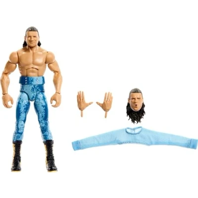 Imagen de Mattel WWE Elite Figura de acción y accesorios, serie #110 Kit Wilson 6 pulgadas coleccionable con 25 puntos articulación manos intercambiables