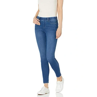 Imagen de Amazon Essentials Jeggings de Punto Elástico sin Cordones (Disponible en Tallas Grandes) Mujer, Lavado Medio, M