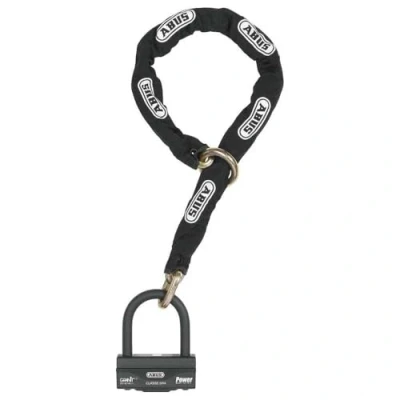 Imagen de ABUS Combinación de candado y cadena Granit 58 + 12KS Black Loop moto compuesto por nivel seguridad 19, 120 cm