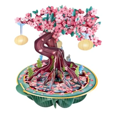 Imagen de SANTORO Pirueta, Tarjeta De Felicitación Emergente 3D Flor Cerezo Regalo Cumpleaños Para Ella, Hija, Esposa Pensando En Ti Flores El Día La Madre