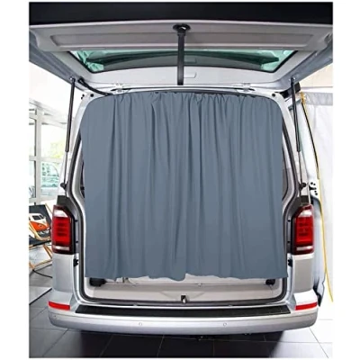 Imagen de BREMER SITZBEZÜGE Cubierta para Puerta de Maletero, protección Solar, Cortina Compatible con VW T5 T6 T6.1 Multivan Transporter Caravelle en Gris