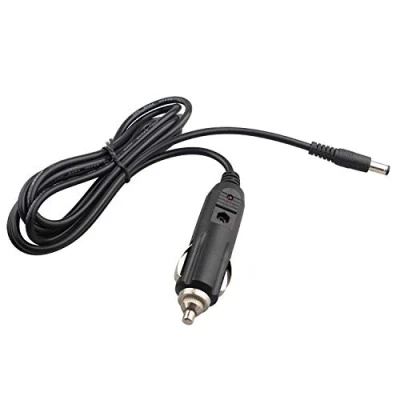Imagen de Futheda Adaptador de alimentación 12 V para mechero Coche, Enchufe Macho extensión a CC 2,1 mm, Coche visión Trasera CCTV monitores o Dispositivo Motor