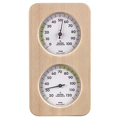 Imagen de TFA Dostmann Oslo Higrómetro para sauna (madera, 131 x 34 240 mm, resistente al calor)