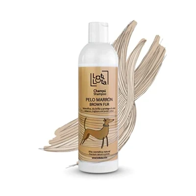 Imagen de LOTI LOTA Champú Perros Pelo Marron 500 ml Intensificador del Color Brillo y Limpieza de Manera Natural pH Neutro Apto Uso frecuente