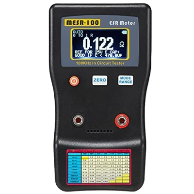 Imagen de MESR 100 Digital ESR Medidor, Automático Rango 0.001R A 100R Capacímetro Circuito Resistencia/Capacitancia Probador Ohmímetro Retroiluminación Multímetro, para Reparación Tv/Lcd/Placa de Audio