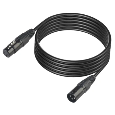 Imagen de jindaaudio Cable XLR, DMX de conexión señal, 3 m / 10 pies Cables luz escenario con cañón Enchufes macho y hembra pines para todas las luces LED cabeza móvil Par