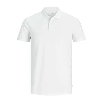 Imagen de JACK &amp; JONES Jjebasic Polo Ss Noos, Hombre, Blanco (White Detail: Slim Fit), X Large