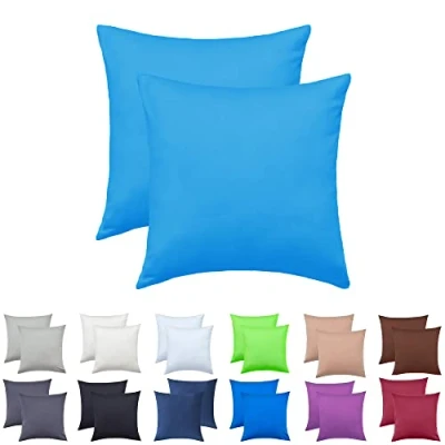 Imagen de NatureMark Fundas de Almohada Jersey, Paquete 2, para Almohadas Dormir Lado, Cuello, Muchos tamaños y Colores (40 x 40 cm, Lado/de Lactancia, Turquesa)