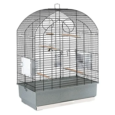 Imagen de Ferplast Jaula para Pájaros, Aviario Viola Grande Loros, Periquitos, Pericos, Ninfas, de Metal, Todos los Accesorios Comedero Perchas 59 x 33 h 80 cm.