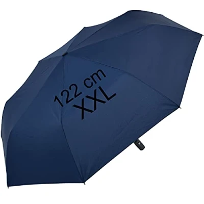 Imagen de Paraguas plegable XXL con apertura automática Clase completa 122 cm techo grande, azul insignia, cm, automático