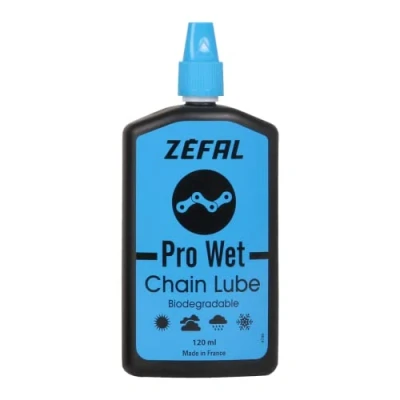 Imagen de ZEFAL Pro Wet Lube 120 ML Lubricante Biodegradable para la Cadena de Bicicleta Aceite Largas distancias y Todas las Condiciones
