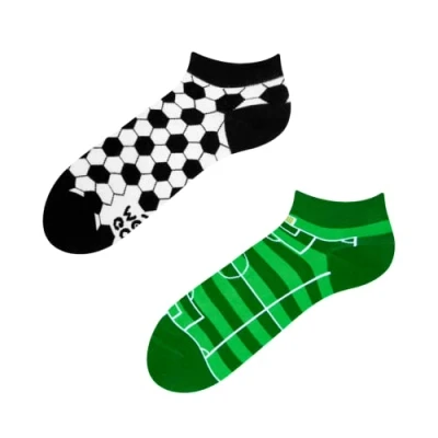 Imagen de Dedoles Calcetines Unisex Hombre Mujer y Niños Algodón muchos diseños divertidos diferente izquierda derecha, color: Verde, diseño: Fútbol (tobilleros), tamaño: 35 38