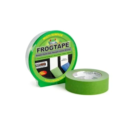 Imagen de FrogTape Masking Tape Verde 36 mm x 41 m Cinta de pintor con tecnología Paint Block enmascarar para superficies lisas y ligeramente rugosas bordes limpios