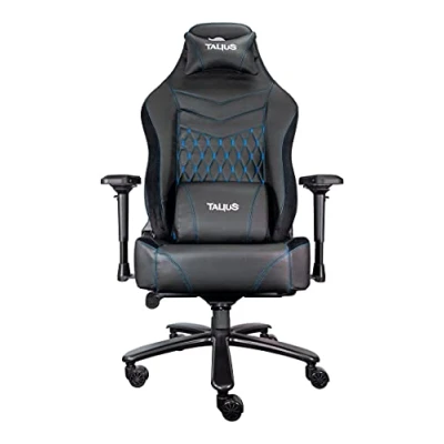 Imagen de Talius MAMUT Silla Gaming XXL, Ergonómica, Basculante, Reposabrazos 4D, Espuma Alta Densidad, Base Metal, Ruedas Nylon, Diseño Azul, hasta 170 kg (Azul)