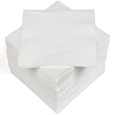 Imagen de HEKU 100 servilletas monocromáticas, 3 capas, 33 x cm, calidad uniforme para eventos y gastronomía, práctico paquete de 5 unidades, muy absorbentes elegantes, color blanco