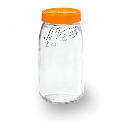 Imagen de The 3881 FW Jar Tornillo/Tapa Transparente Vidrio/Naranja