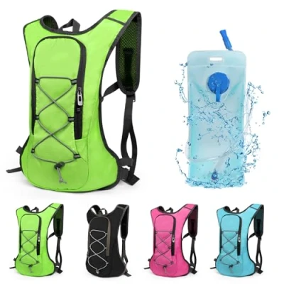 Imagen de Lollanda Mochila de ciclismo pequeña, impermeable, para hombre y mujer, ciclismo, camping, correr (verde 2L)
