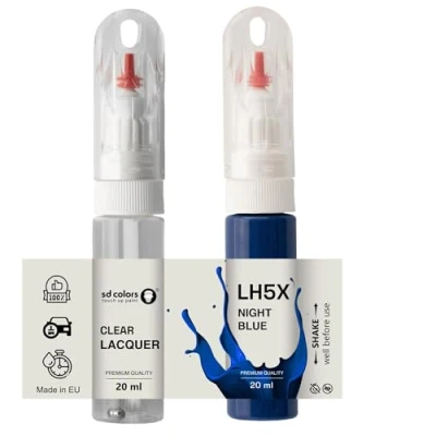 Imagen de SD COLORS NOCHE AZUL LH5X Z2 Pintura de retoque 20 ML, conveniente cepillo para reparación arañazos (pintura y laca).