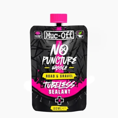 Imagen de Muc Off Road &amp; Gravel Tubeless Sealant, 80 Ml Sellador de Neumáticos Avanzado para Reparación Rueda Bicicleta Ruedas Agujeros Hasta 7 mm