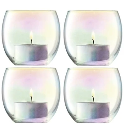 Imagen de LSA International Pearl PE20 Soporte para velas, 6.5 cm de alto, 6.8 diámetro, 4 unidades, nacarado