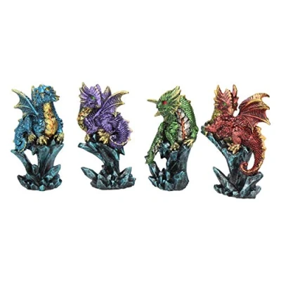 Imagen de Nemesis Now Dragonling Brood, Juego de 4, 4 cm, metálico Multicolor