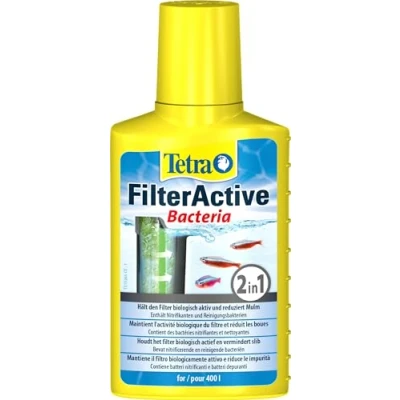 Imagen de Tetra FilterActive 100 ml Contiene bacterias iniciadoras vivas y limpiadoras reductoras de lodo
