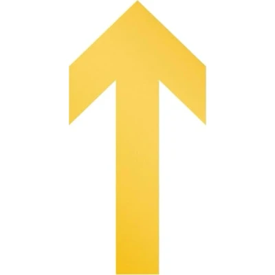 Imagen de Durable Flecha adhesiva para el suelo, extraíble, 100 mm x aproximadamente0,2 200 mm, 10 piezas, amarillo, 104804