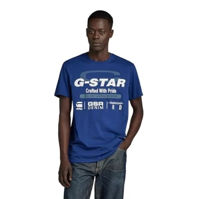 Imagen de G STAR RAW Old skool originals r t, Camisetas para Hombre, Azul (ballpen blue D23714 336 1822), S