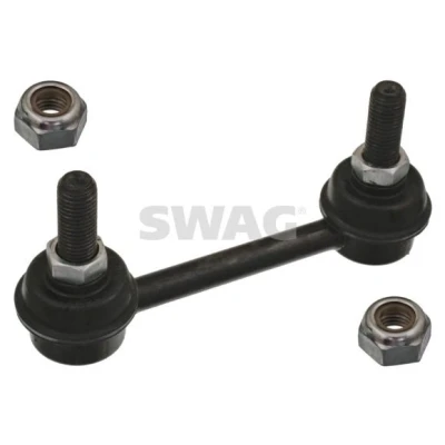 Imagen de SWAG 82 94 2585 Bieleta de suspensión Eje trasero izquierda, trasero, derecha 90 M10 x 2 con tuerca autofijadora Acero negro