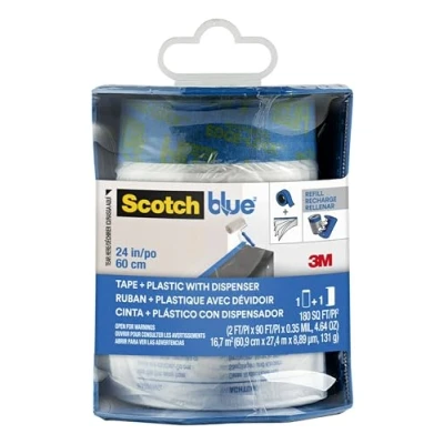 Imagen de ScotchBlue Dispensador de Cinta enmascarar y Film PTD2093EL 24 S, 60.9 cm x 27.4 m, 1 Rollo/Caja, Transparente, Standard