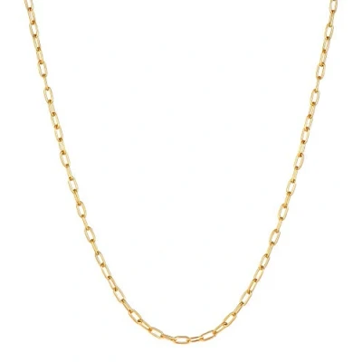 Imagen de Kuzzoi Exclusivo collar para hombre con eslabones rolo (7 mm), cadena dorada ovalada o amigo, maciza sin colgante de plata ley 925 chapada en oro, longitud 50 60,