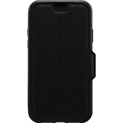 Imagen de Funda Iphone 11 Tarjetero De Piel Vaca Strada Via Otterbox Negro