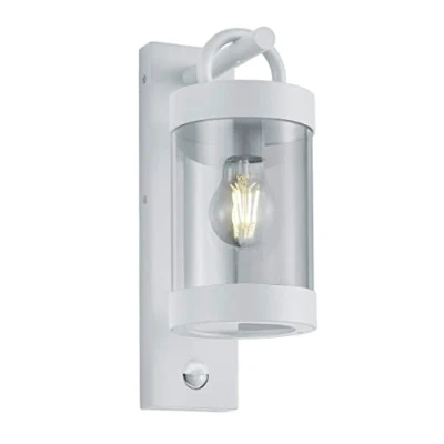 Imagen de Trio, Aplique, Sambesi 1xE27, max.28,0 W Plástico, Transparente claro, Cuerpo: Aluminio fundido, estera blanca A:12,5cm, A:33,0cm, P:18,0cm Sensor de oscuridad,Montaje la pared,IP44