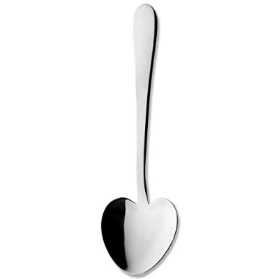 Imagen de Grunwerg Windsor Carded, Cucharas de Postre 2 Piezas en Forma Corazón, Acero Inoxidable 18/0