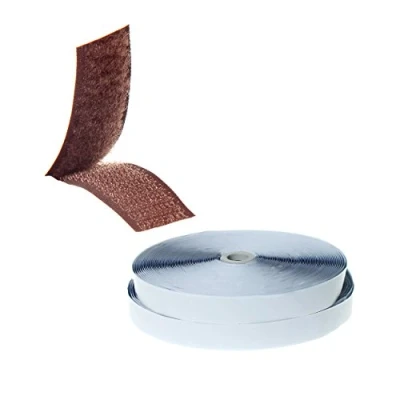 Imagen de TUKA 25m x 25mm Hook y Loop Bandas Autoadhesivo, 25 mm de ancho, Gancho bucle cinta, vuelta Auto adhesivo Cinta rollo, Bucle, marrón TKB5009 brown