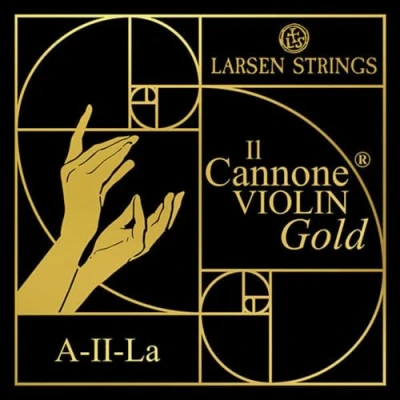 Imagen de Cuerdas para violín Larsen Il CANNONE Gold A Soloist aluminio laminado