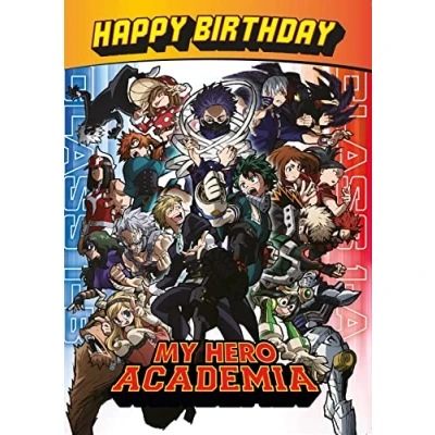 Imagen de Danilo Promotions Limited Tarjeta de felicitación oficial My Hero Academia, multicolor, 7 x 5 pulgadas