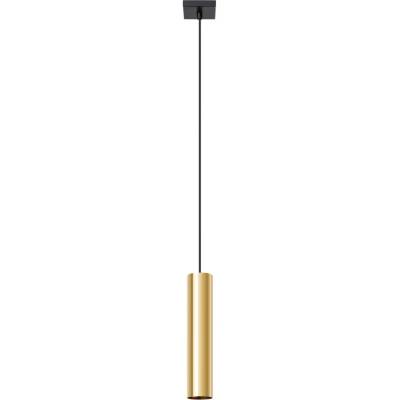 Imagen de Sollux Lagos Lámpara de techo moderna y delgada, color dorado pulido, 1x GU10