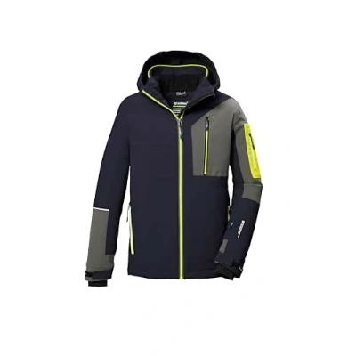 Imagen de killtec Niños Chaqueta de esquí/chaqueta funcional con capucha y protección contra la nieve KSW 391 BYS SKI JCKT, dunkelnavy, 140, 42100 000