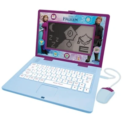 Imagen de Lexibook, Frozen, Portátil Bilingüe y Educativo ESPAÑOL/INGLÉS, Juguete para Niños, 170 Actividades Aprender, Jugar Juegos Música, Pantalla Grande, Púrpura/Azul, JC599FZi2